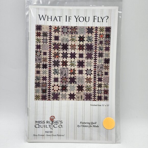 Miss Rosies Quilt Co What If You Fly Quilt Pattern Moda 3 Sisters 72in X 7in" - Picture 1 of 2